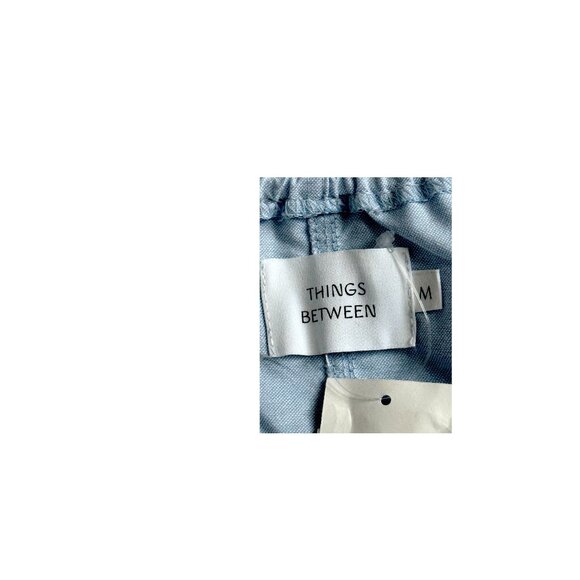 Things Between Chambray Sleeveless Romper Women Size M NWT - Picture 3 of 6